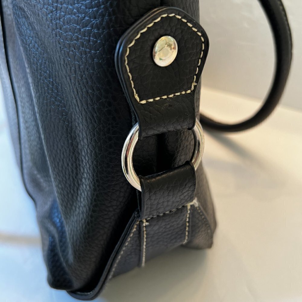 BHPC Black Leather‎ Luxury Laptop Bag Travel Briefcase Padded (READ) - Picture 10 of 13